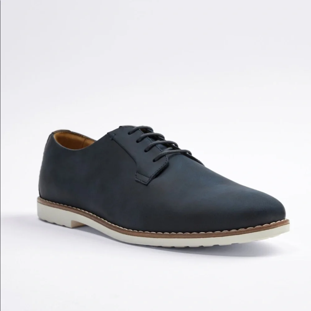 NWOT-Zara LACE-UP NAVY SHOES. EU 40.  Men US 7